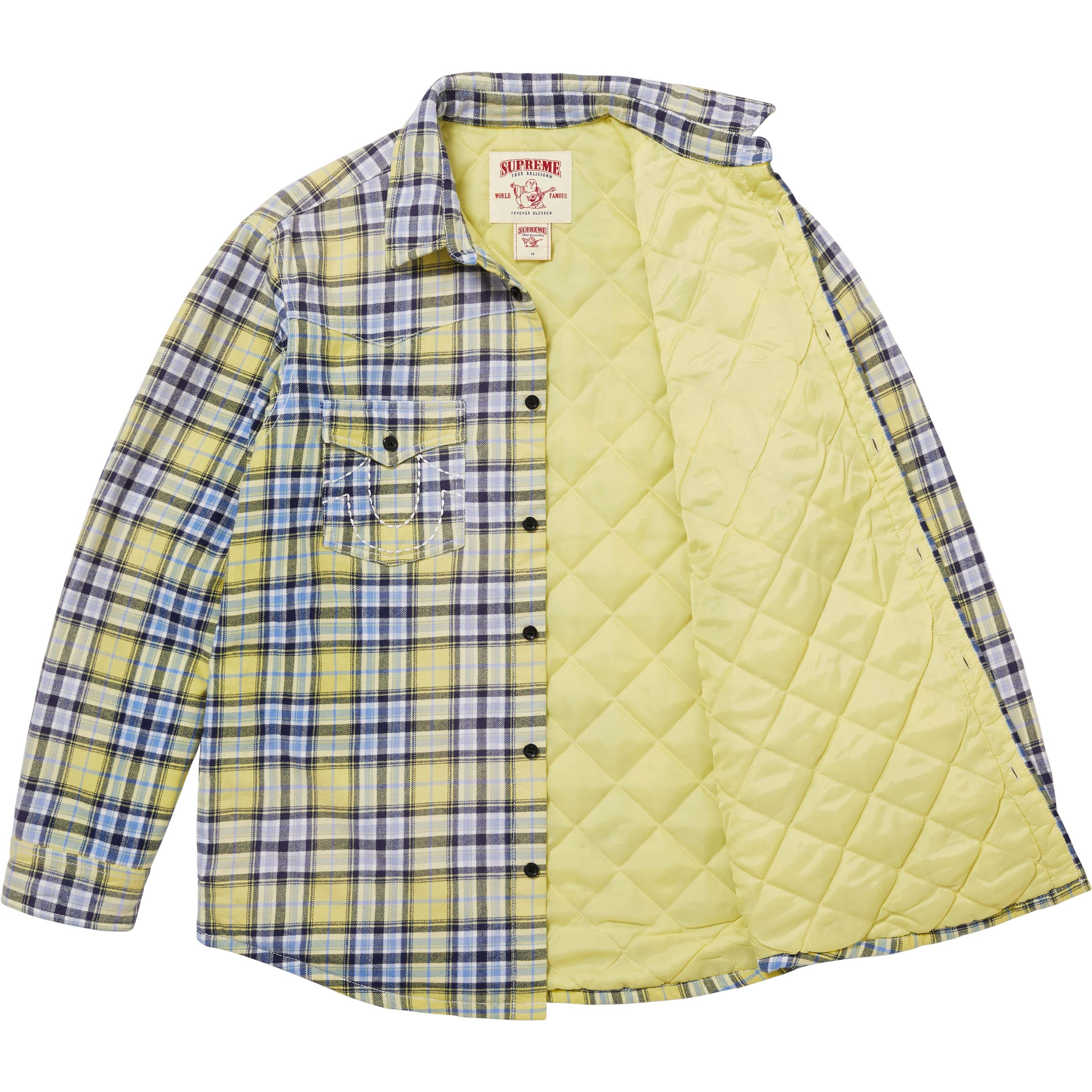 Supreme®/True Religion® Quilted Lined Plaid Flannel Shirt view 9